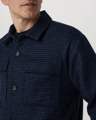 Ridge Natural Shirt Jacket Men's Navy Button-Up Jacket | Vuori US