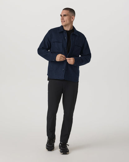 Ridge Natural Shirt Jacket Men's Navy Button-Up Jacket | Vuori US