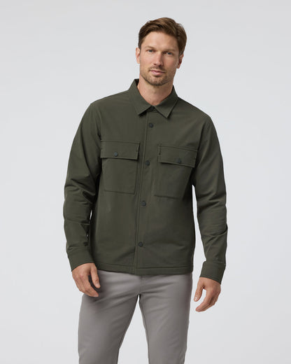 Lawson Tech Shirt Jacket Oregano | Vuori Clothing