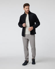 Fairfield Full Zip Jacket Men's Black Fleece Jacket | Vuori Clothing