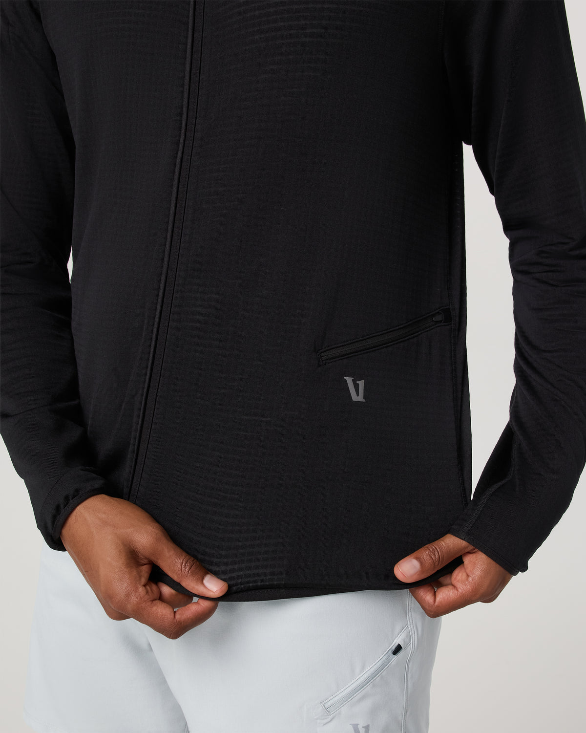 Powergrid Full Zip Jacket 2.0 Men's Black Fleece Jacket | Vuori On sale