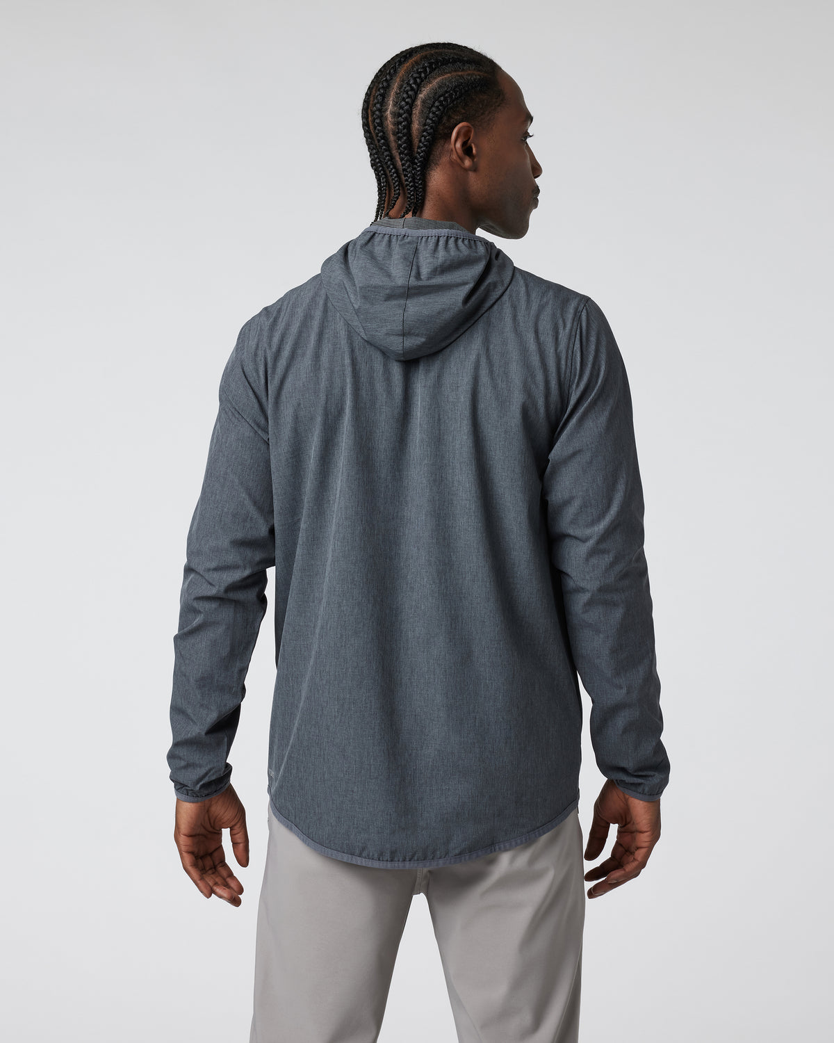 Outdoor Trainer Shell Dark Pewter Linen Texture | Vuori For sale