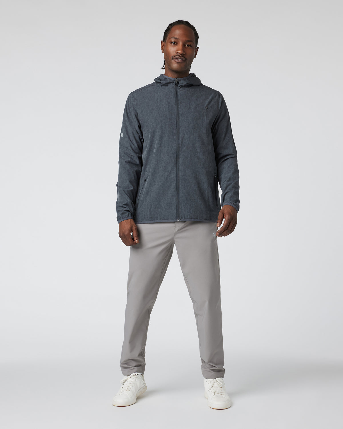 Outdoor Trainer Shell Dark Pewter Linen Texture | Vuori For sale