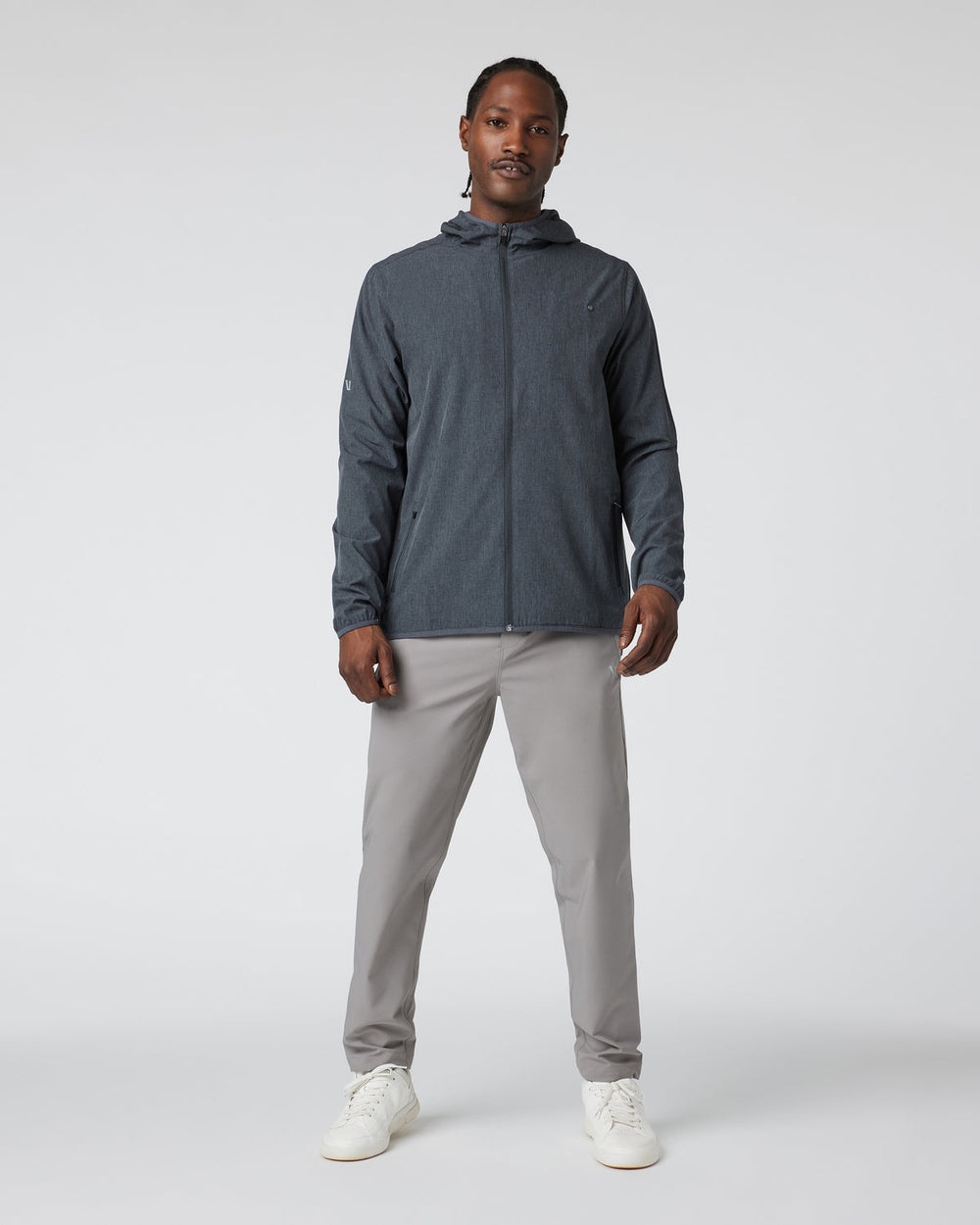 Outdoor Trainer Shell Dark Pewter Linen Texture | Vuori For sale