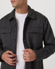 Ridge Natural Shirt Jacket Men's Grey Button-Up Jacket | Vuori Sale