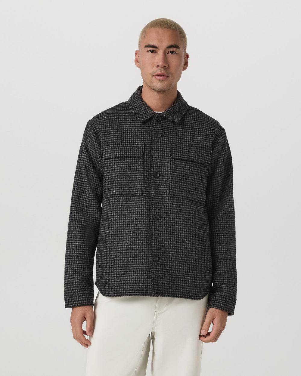 Ridge Natural Shirt Jacket Men's Grey Button-Up Jacket | Vuori Sale