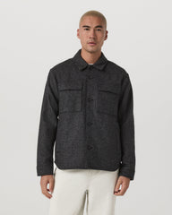 Ridge Natural Shirt Jacket Men's Grey Button-Up Jacket | Vuori Sale