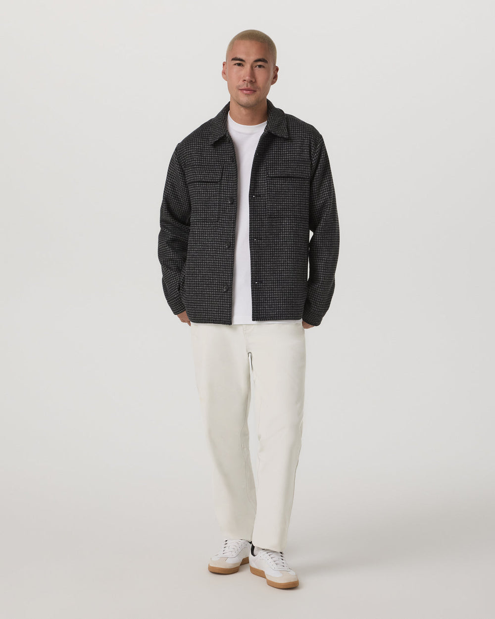 Ridge Natural Shirt Jacket Men's Grey Button-Up Jacket | Vuori Sale