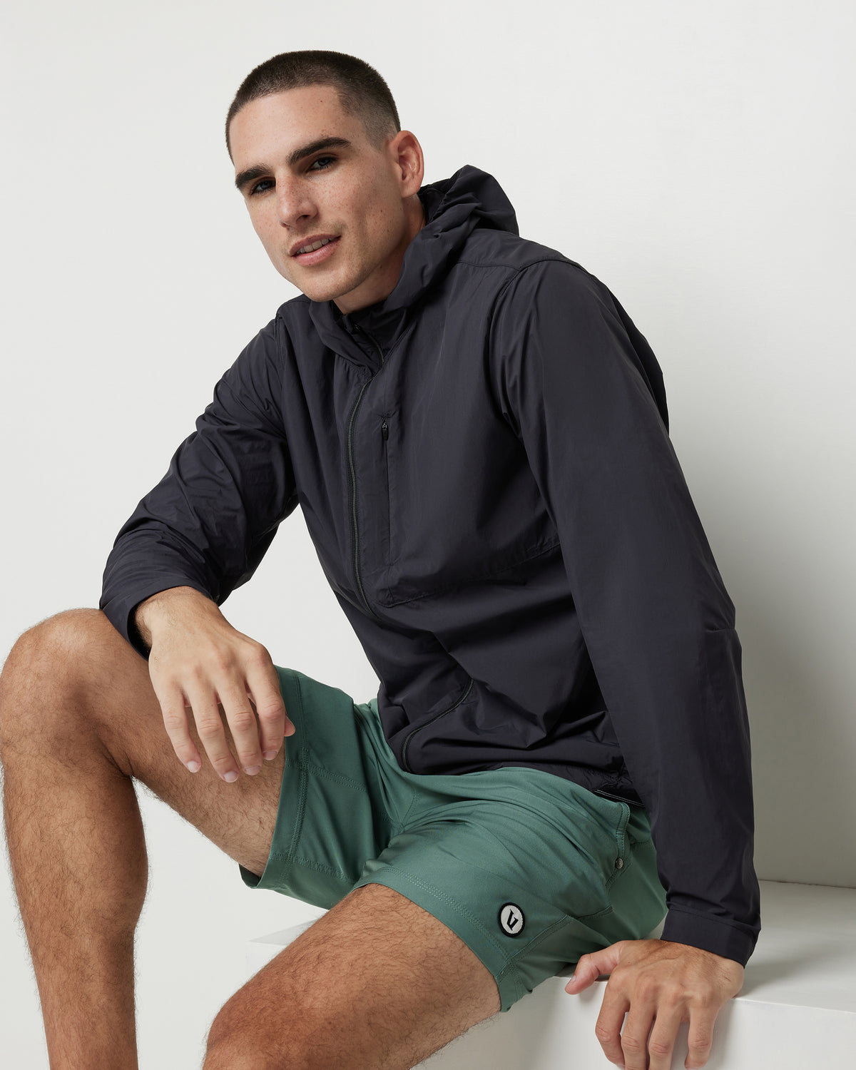 Ronan Packable Jacket Black Water Repellent Jacket | Vuori On sale