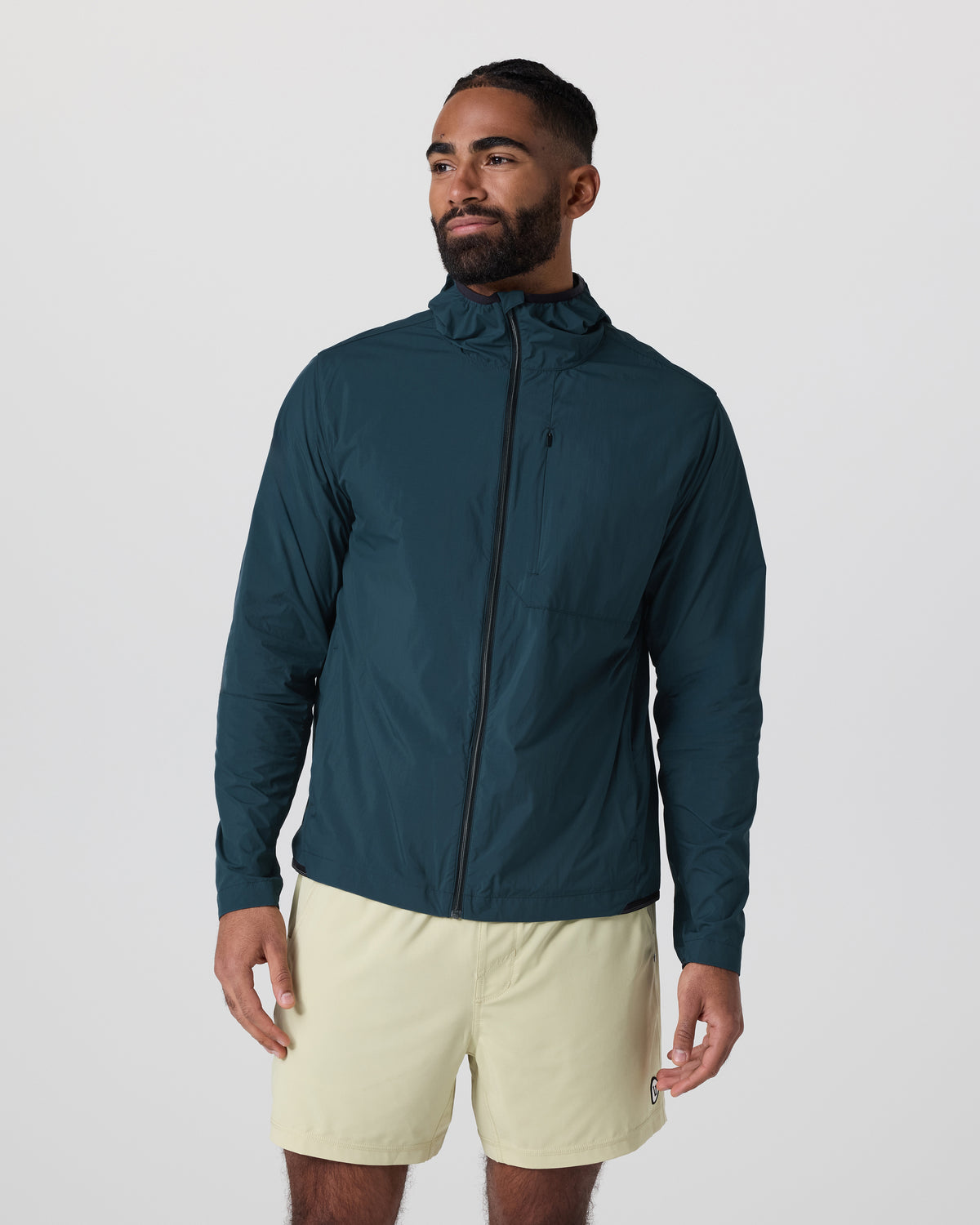 Ronan Packable Jacket Deep Sea French Terry Shirt | Vuori For sale
