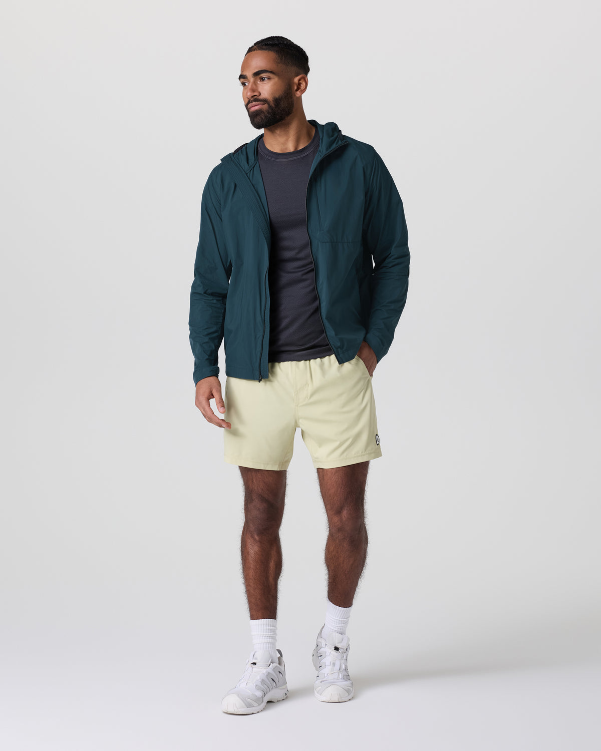 Ronan Packable Jacket Deep Sea French Terry Shirt | Vuori For sale