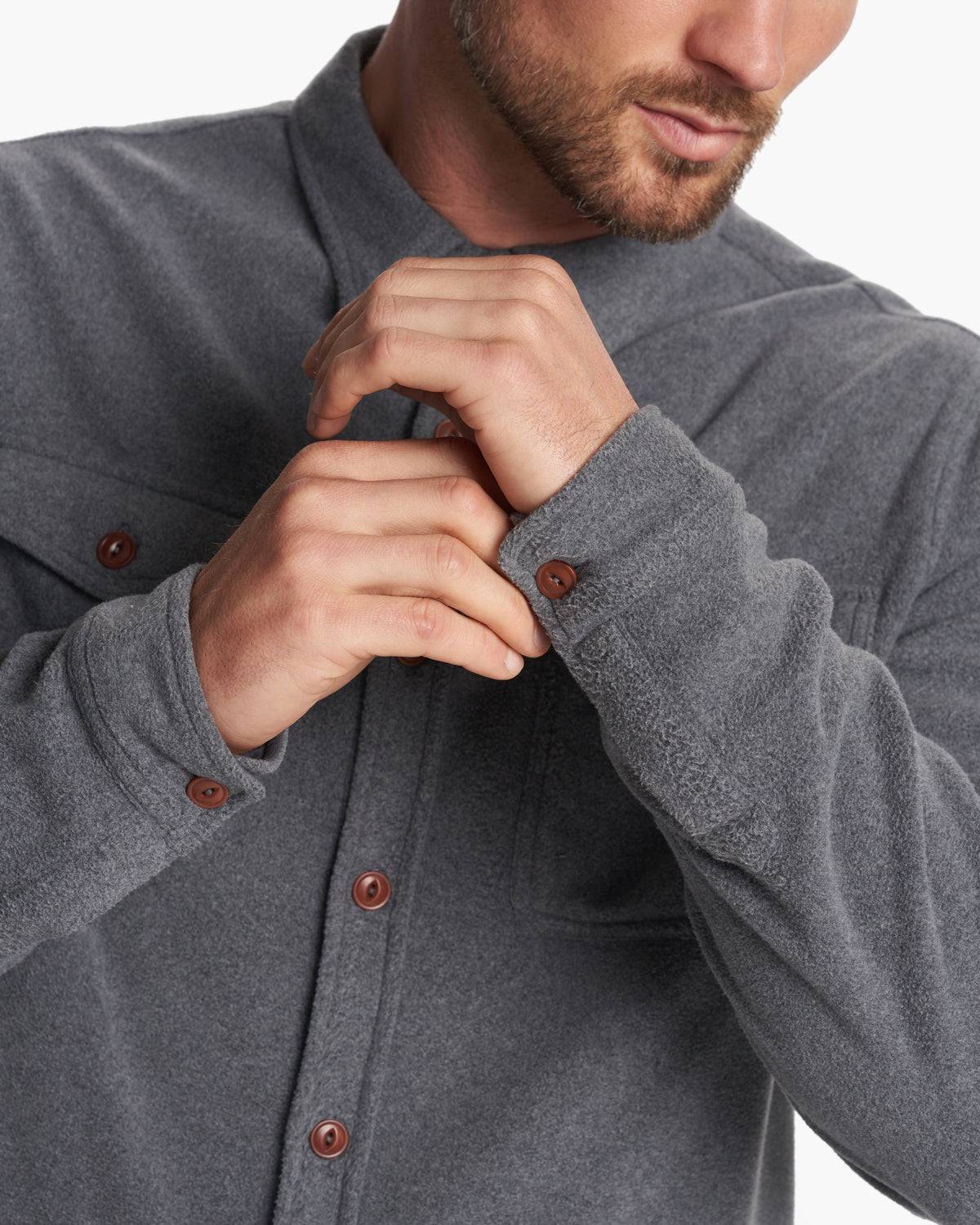 Aspen Shirt Jacket Men's Heather Grey Shirt Jacket | Vuori US