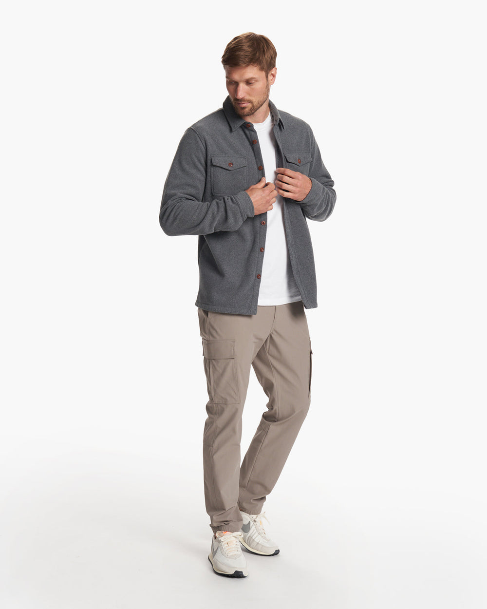 Aspen Shirt Jacket Men's Heather Grey Shirt Jacket | Vuori US