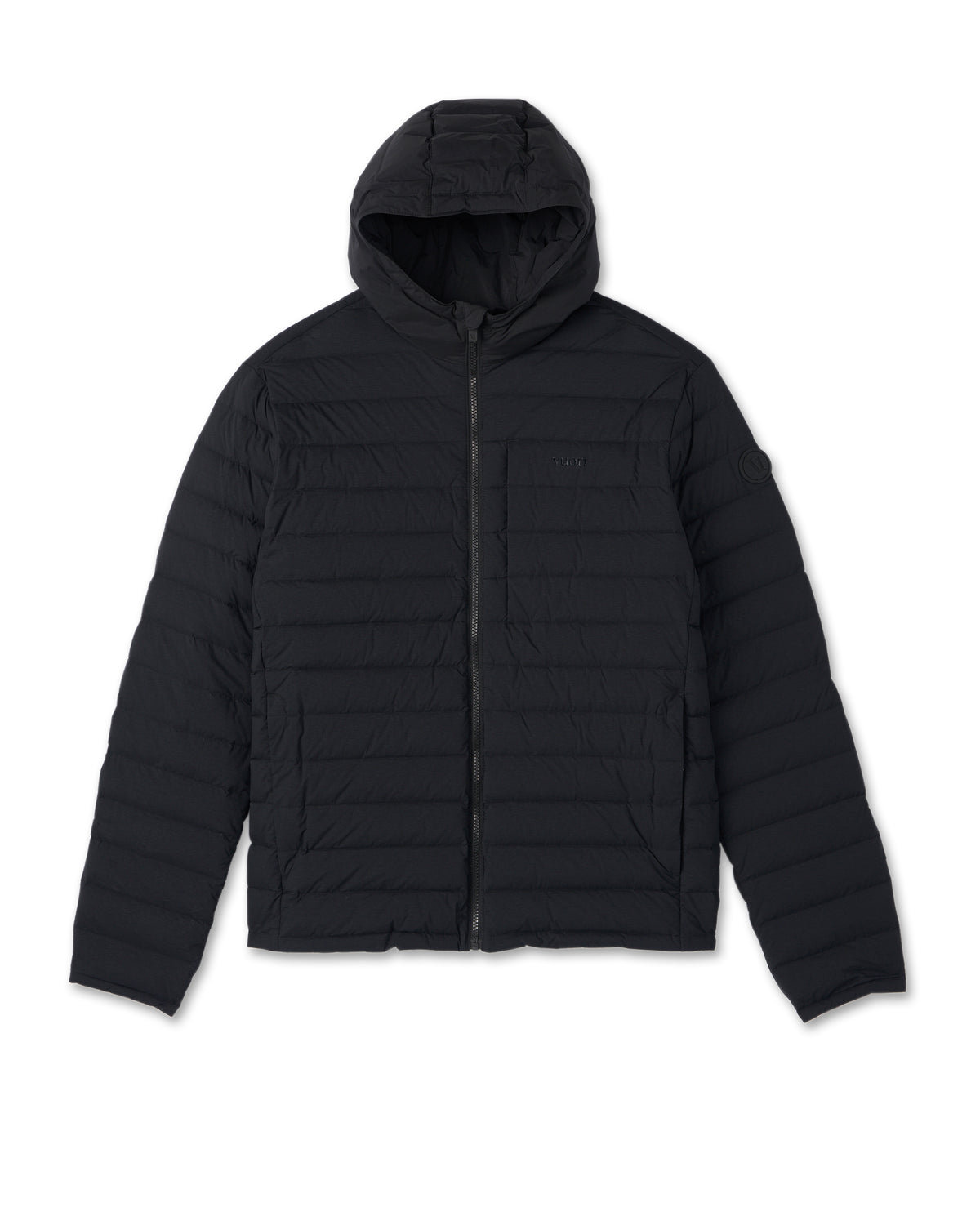 Steadfast Full Zip Hooded Jacket Black | Vuori Clothing