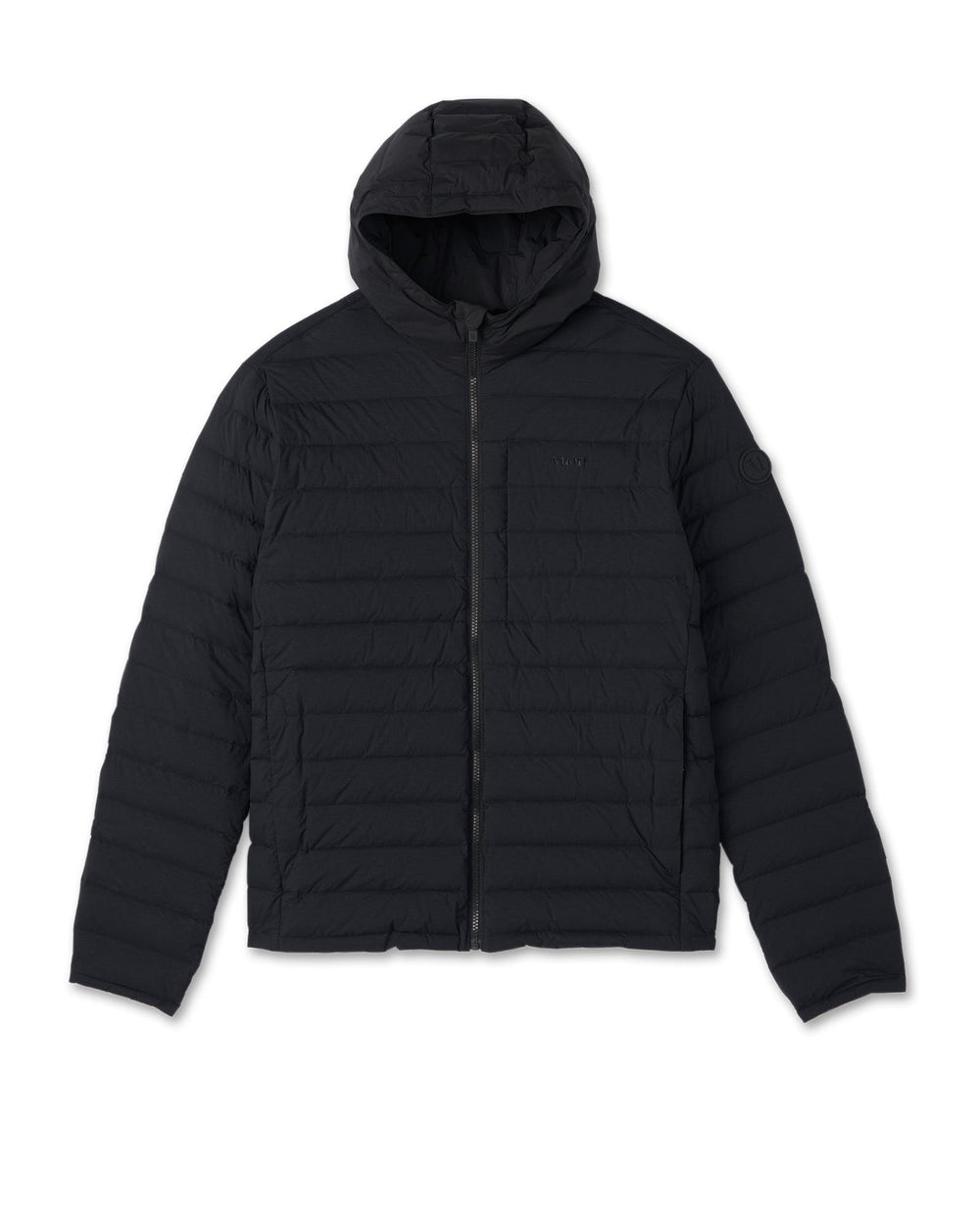 Steadfast Full Zip Hooded Jacket Black | Vuori Clothing