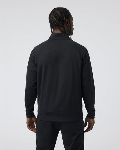 Coronado Novelty Full Zip Men's Black Heather Jacket | Vuori
