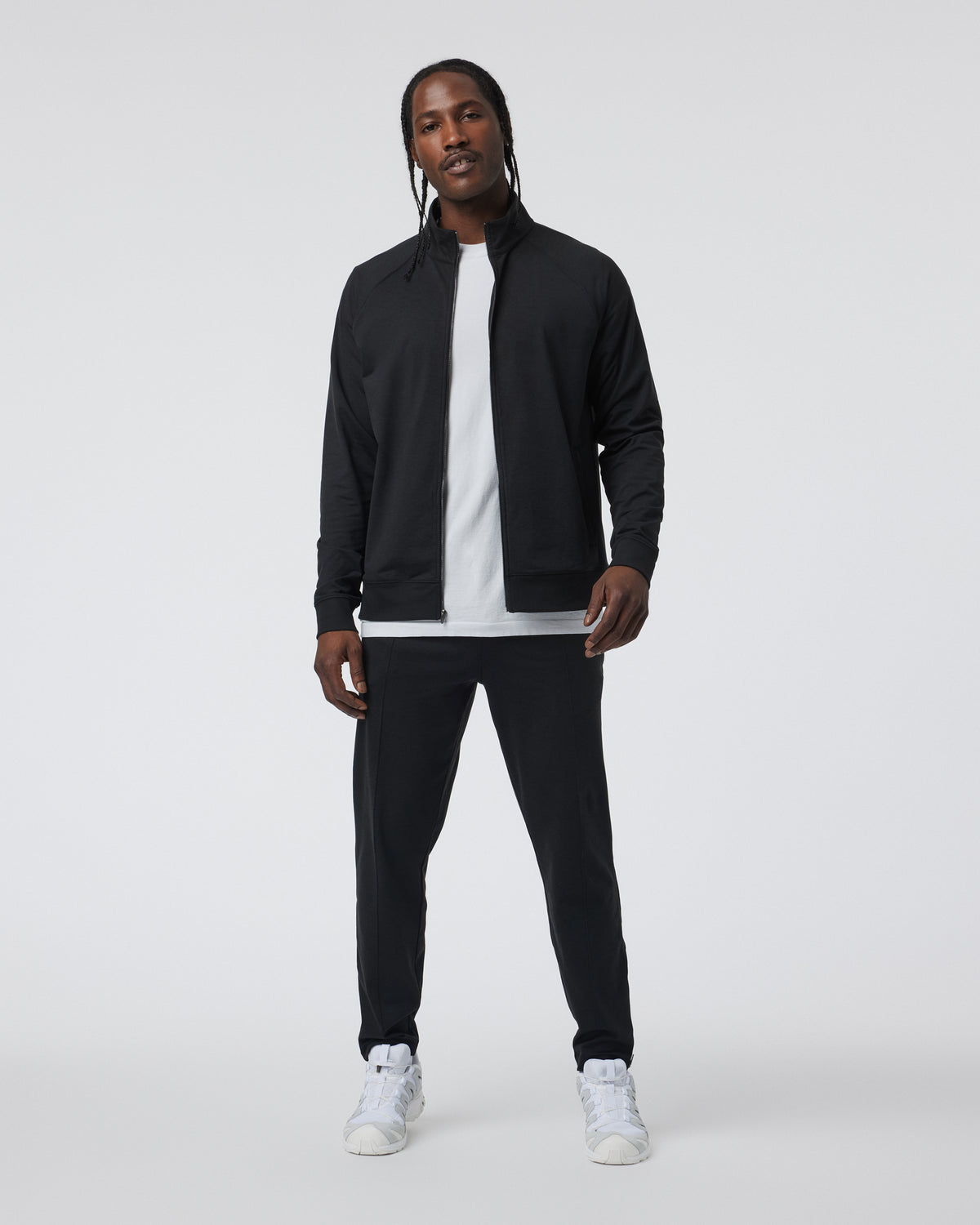 Coronado Novelty Full Zip Men's Black Heather Jacket | Vuori