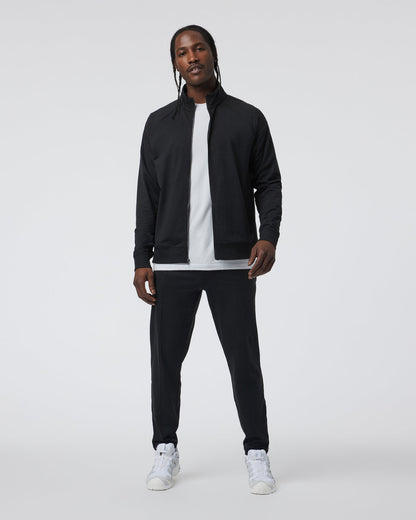 Coronado Novelty Full Zip Men's Black Heather Jacket | Vuori