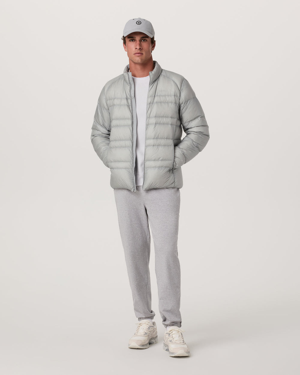 Coordinate Down Jacket Men's Sea Fog Ultra-Light Jacket | Vuori US