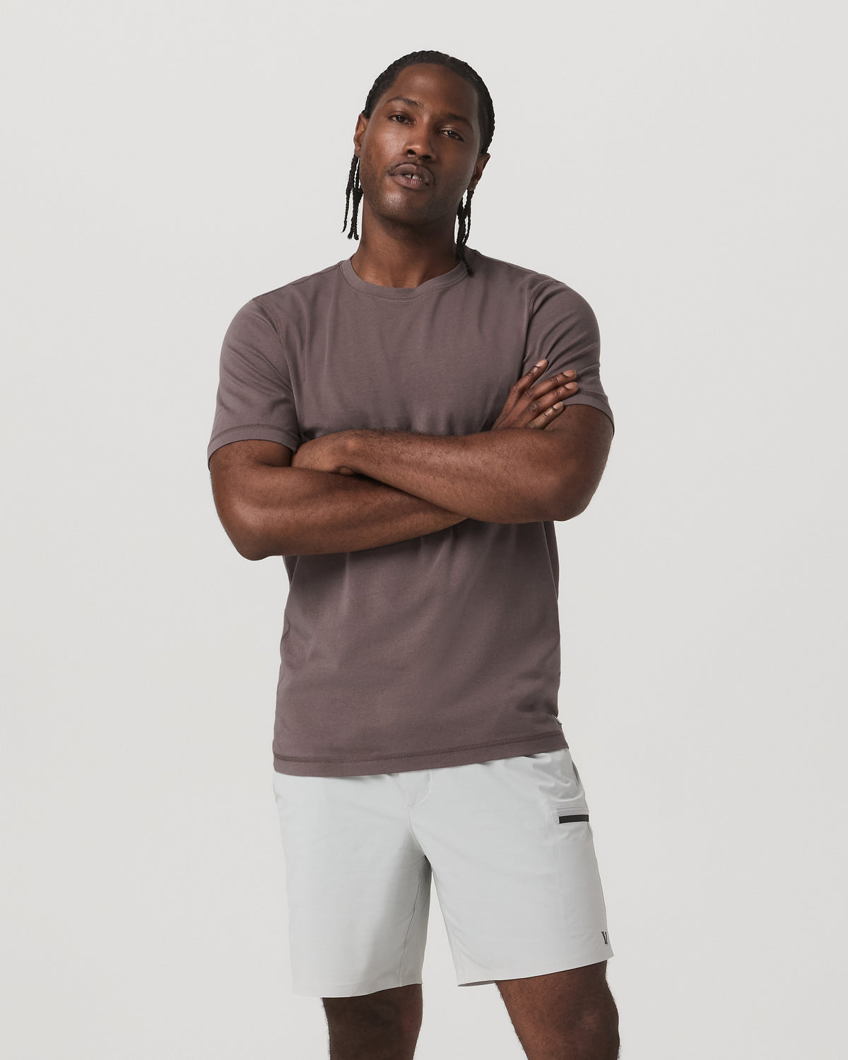 Tuvalu Tee Men's Cotton Short Sleeve T-Shirt in Timber | Vuori