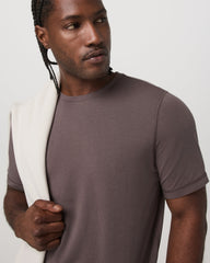Tuvalu Tee Men's Cotton Short Sleeve T-Shirt in Timber | Vuori