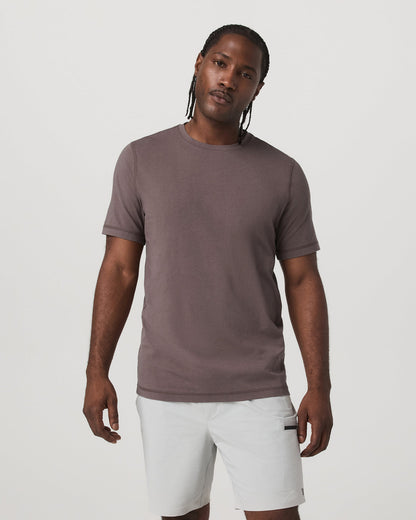 Tuvalu Tee Men's Cotton Short Sleeve T-Shirt in Timber | Vuori