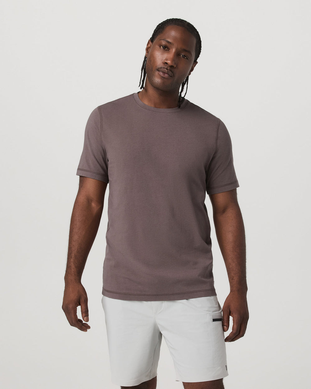 Tuvalu Tee Men's Cotton Short Sleeve T-Shirt in Timber | Vuori