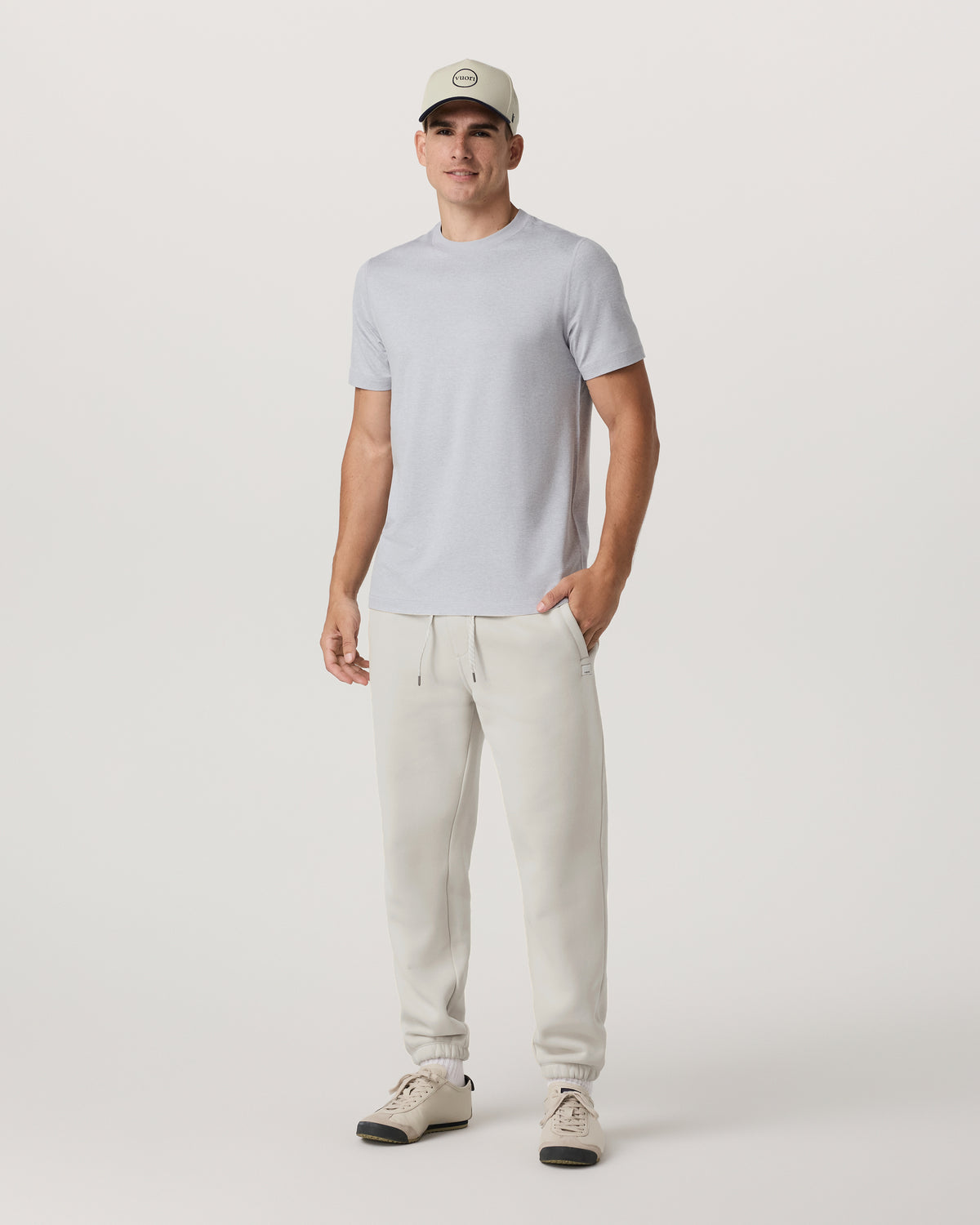 Short Sleeve Ponto Performance Tee Platinum Heather | Vuori For sale