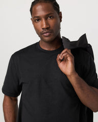 Men's Short Sleeve Ponto Tee - Relaxed Black Heather | Vuori