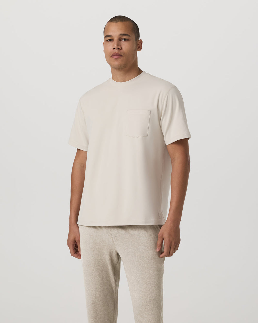 Men's Short Sleeve Ponto Pocket Tee - Relaxed Fit Bone | Vuori Sale