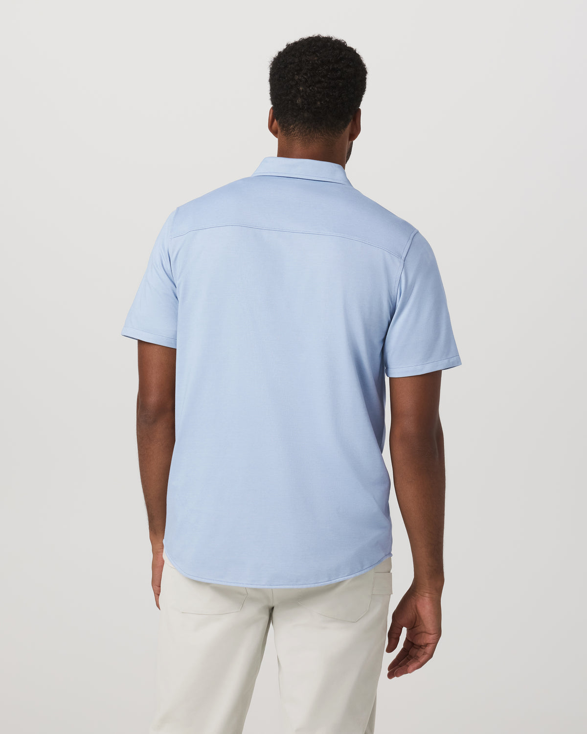 Short Sleeve Knit Oxford Button Down - Classic Fit Blue | Vuori Outlet