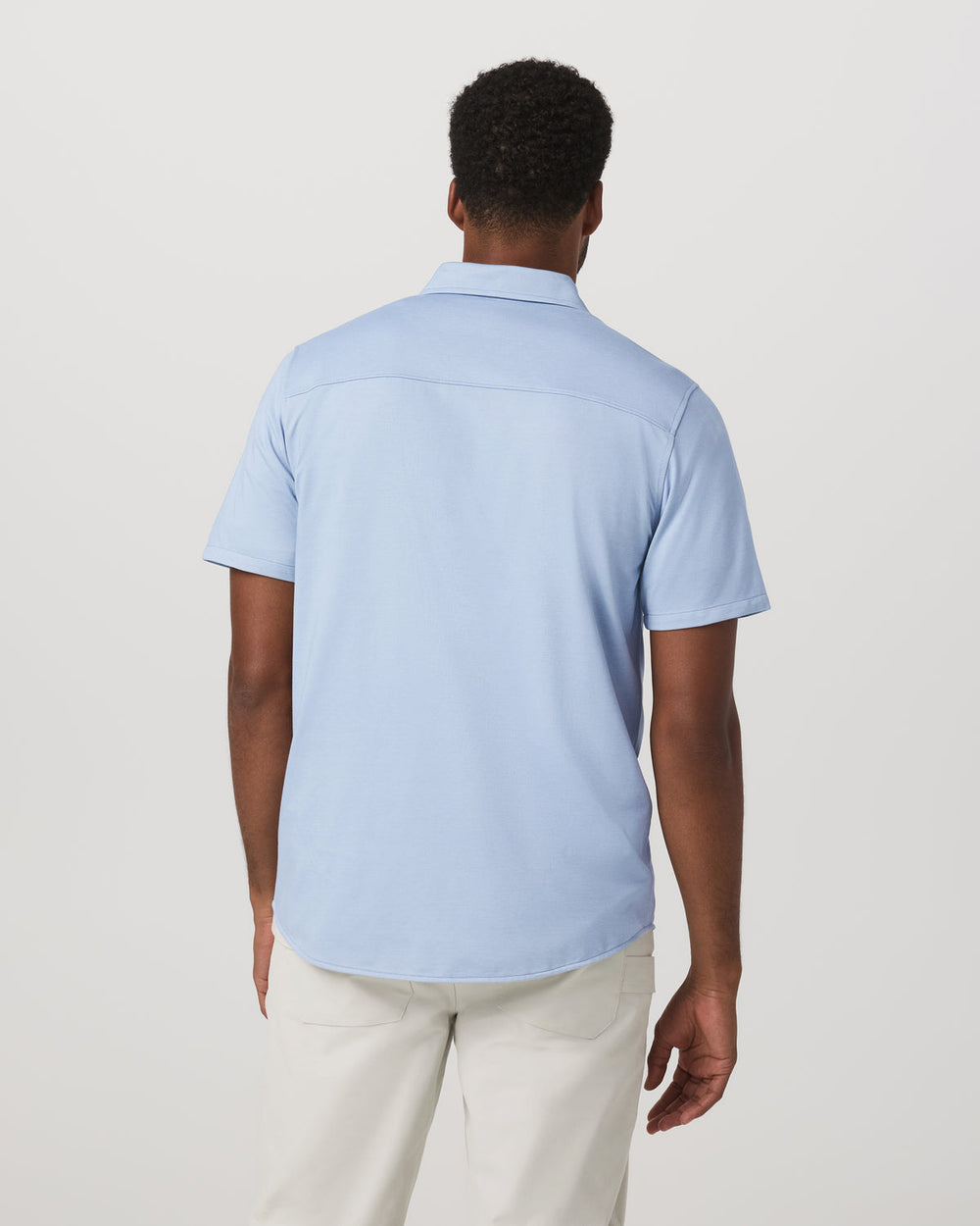 Short Sleeve Knit Oxford Button Down - Classic Fit Blue | Vuori Outlet