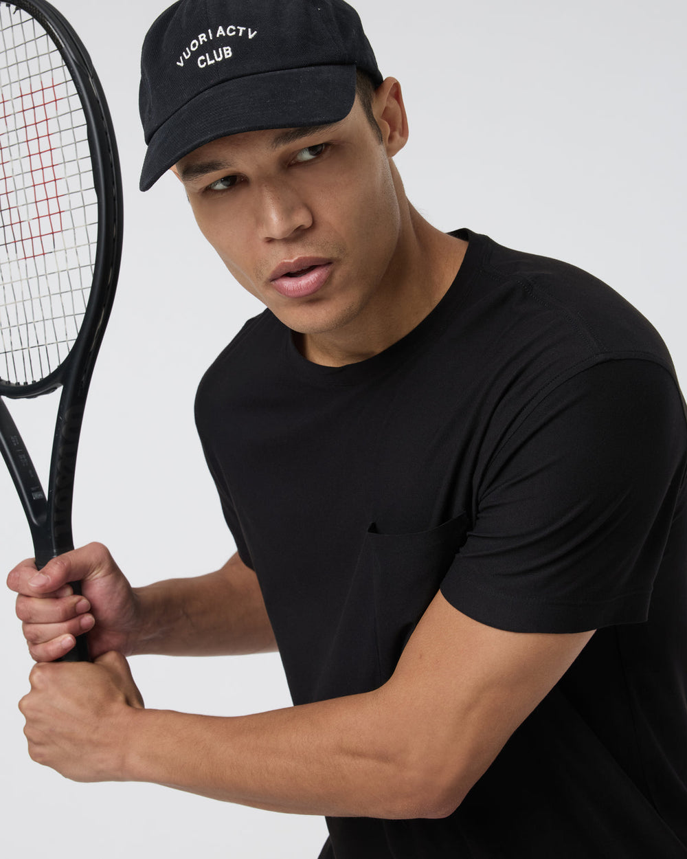 Short Sleeve Strato Pocket Tee - Relaxed Fit Black | Vuori Clothing