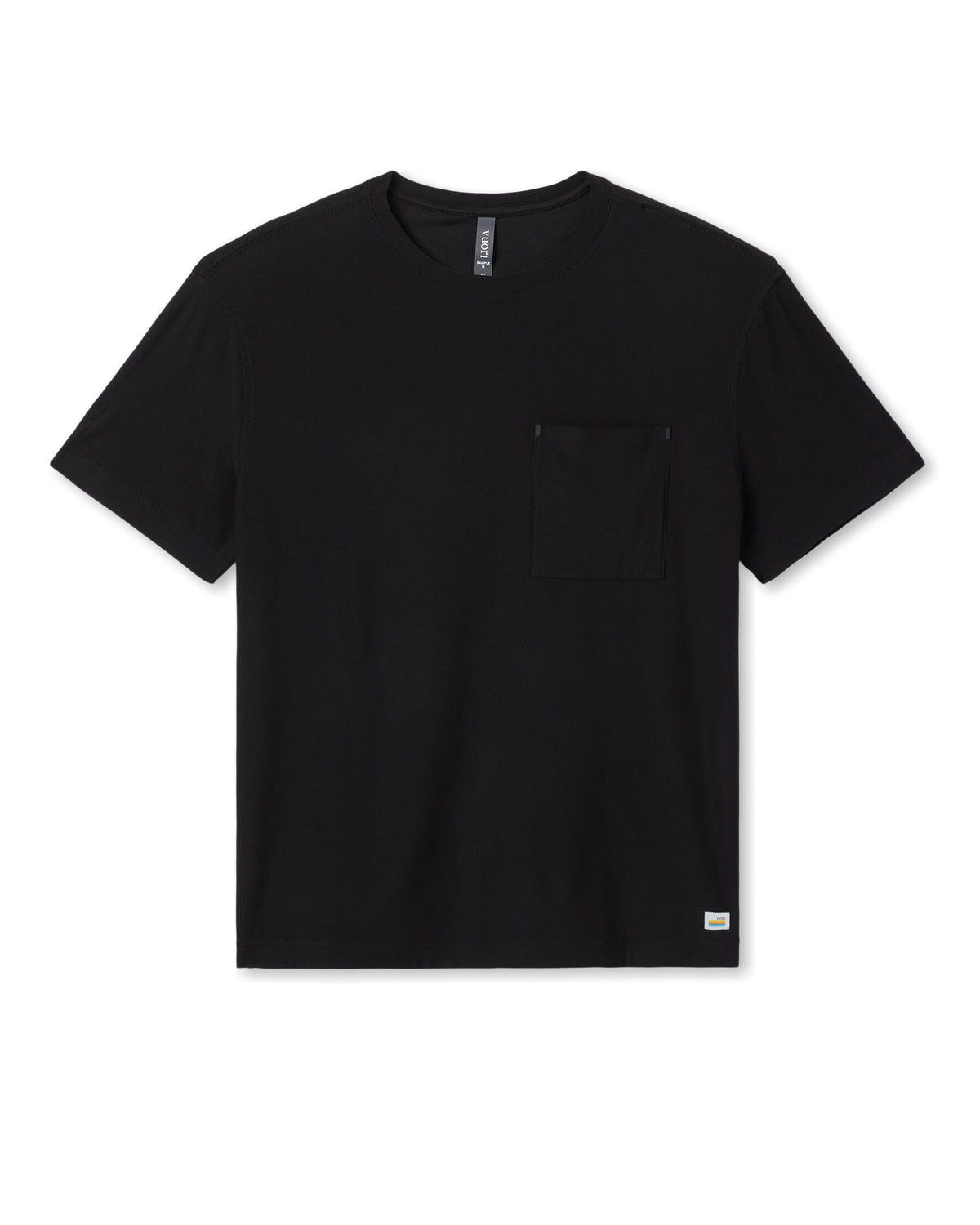 Short Sleeve Strato Pocket Tee - Relaxed Fit Black | Vuori Clothing