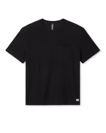 Short Sleeve Strato Pocket Tee - Relaxed Fit Black | Vuori Clothing