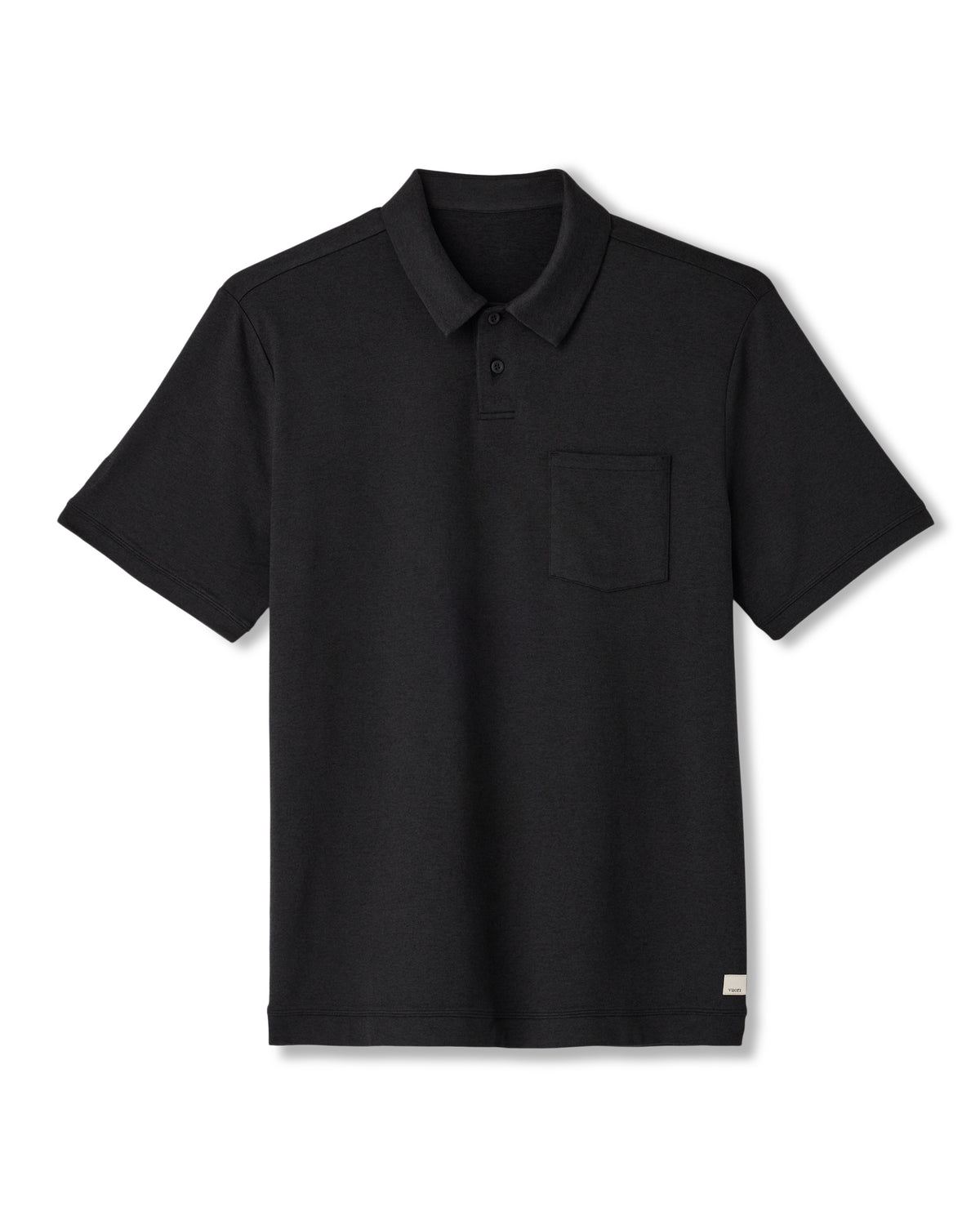 Short Sleeve Ponto Performance Polo Black Heather | Vuori