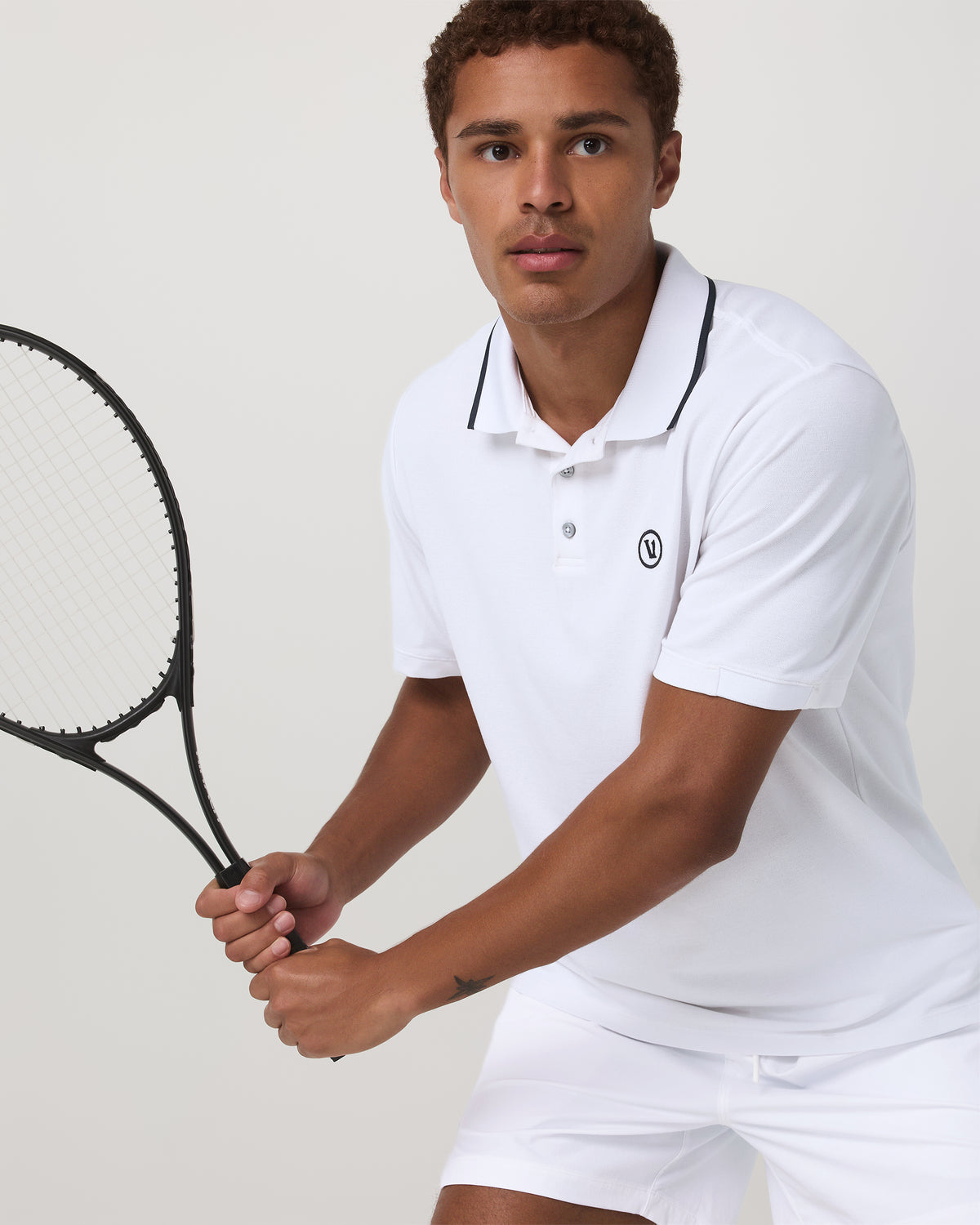 Short Sleeve Gamepoint Polo 2.0 Men's White Polo Shirt | Vuori Discount