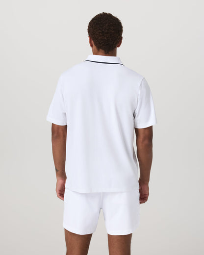 Short Sleeve Gamepoint Polo 2.0 Men's White Polo Shirt | Vuori Discount