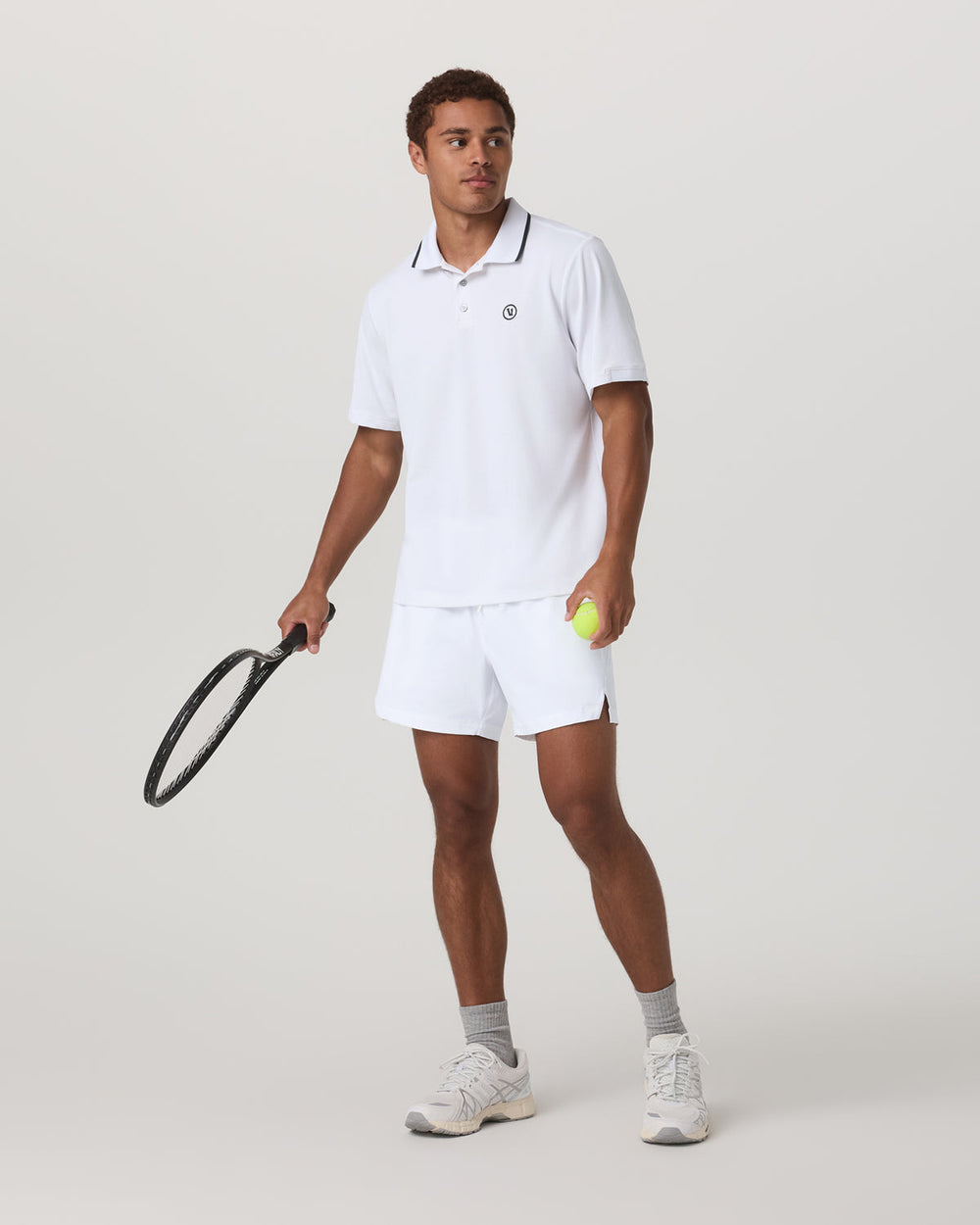 Short Sleeve Gamepoint Polo 2.0 Men's White Polo Shirt | Vuori Discount