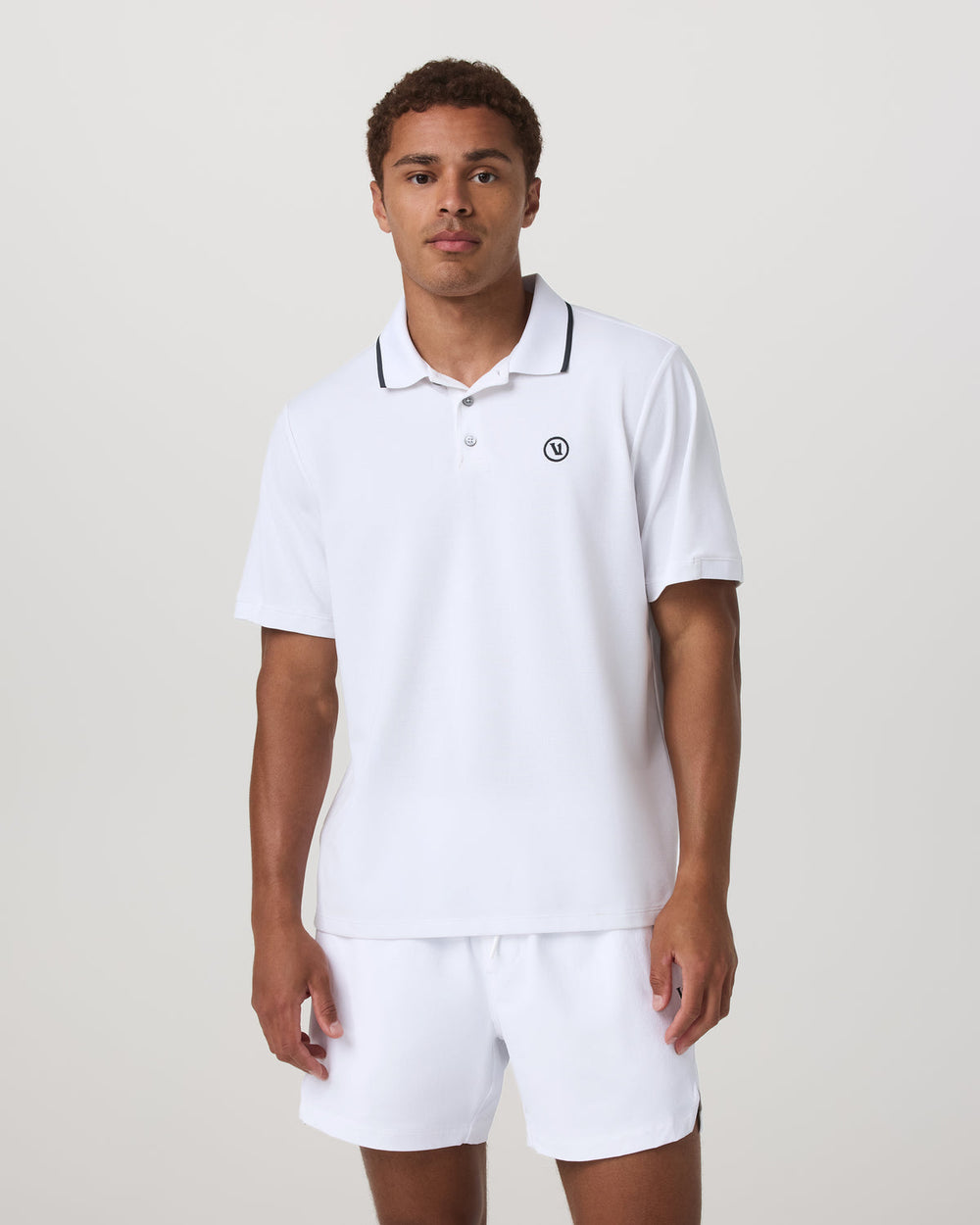Short Sleeve Gamepoint Polo 2.0 Men's White Polo Shirt | Vuori Discount