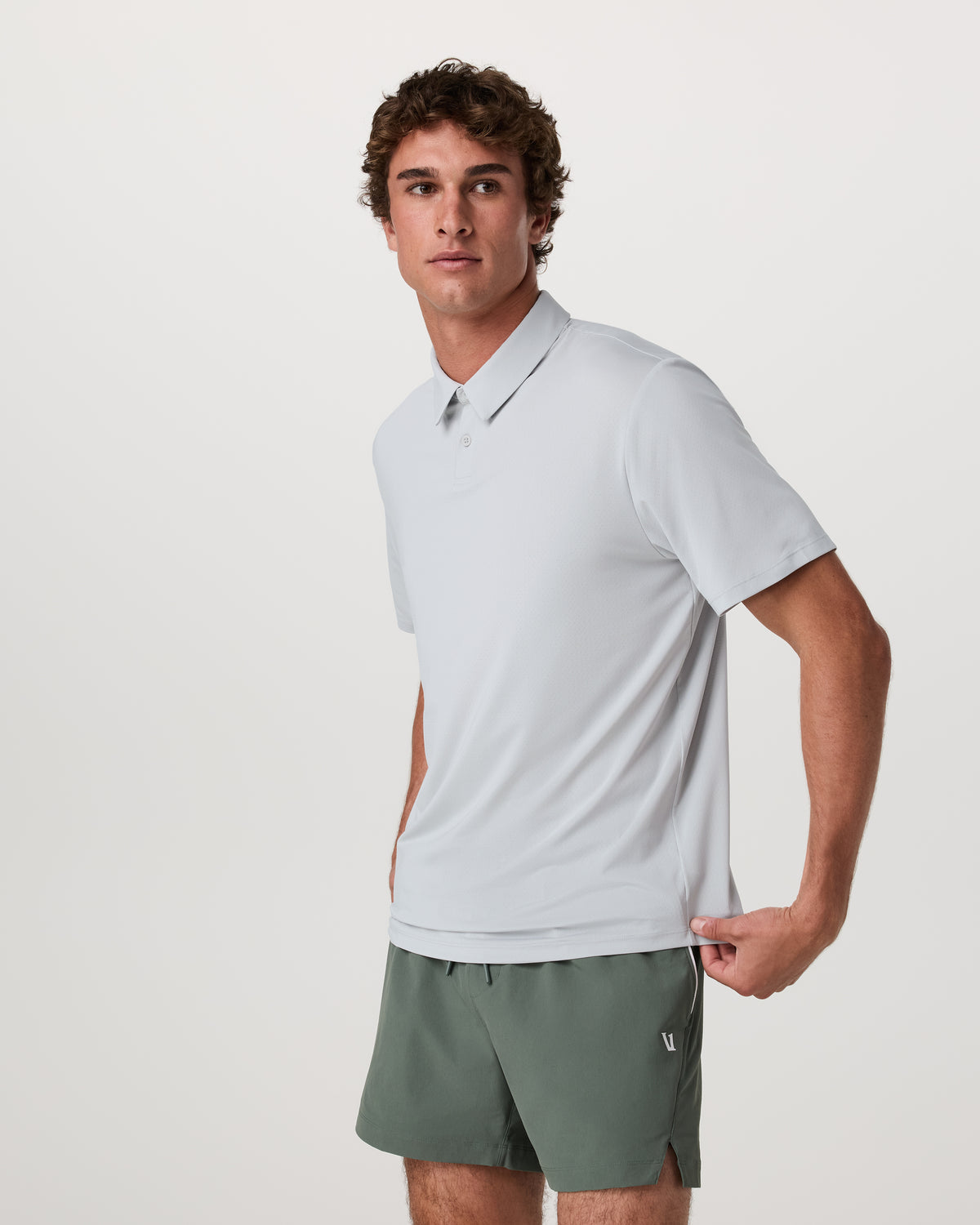 Short Sleeve Viewpoint Polo 2.0 Men's Sky Grey Shirt | Vuori Sale