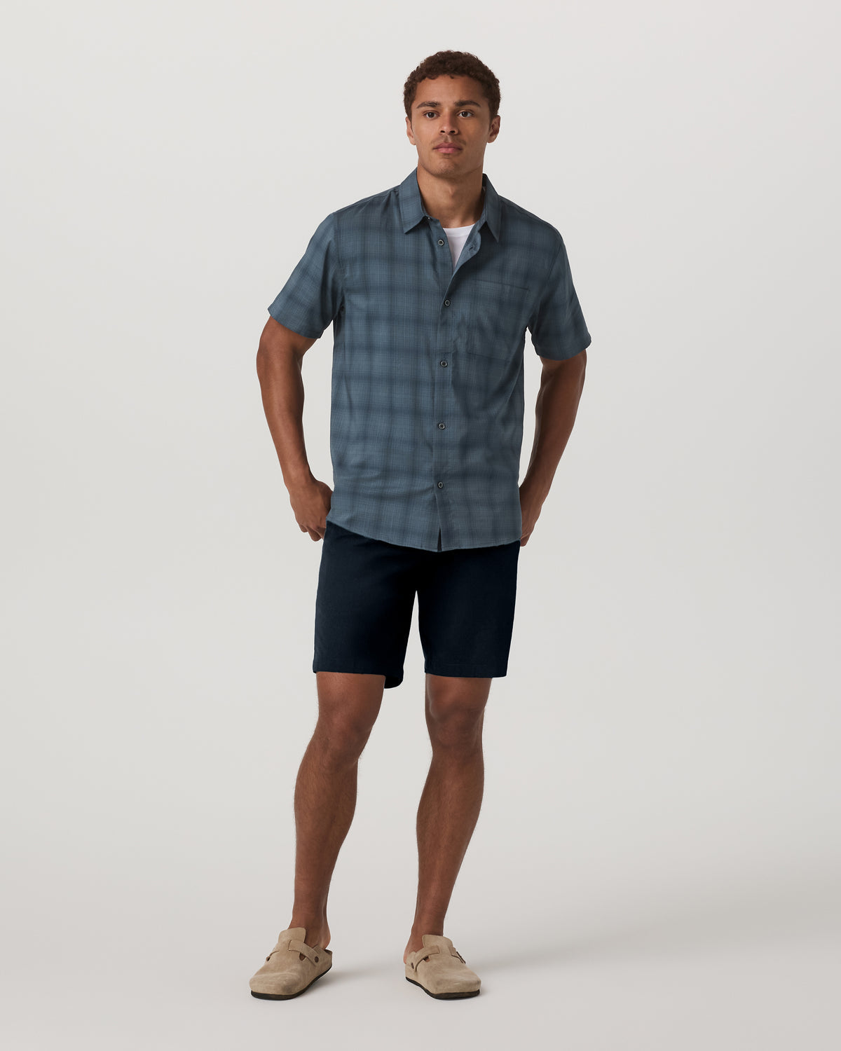 Short Sleeve Plaid Button Down Shirt Men's Abyss Shirt | Vuori On sale