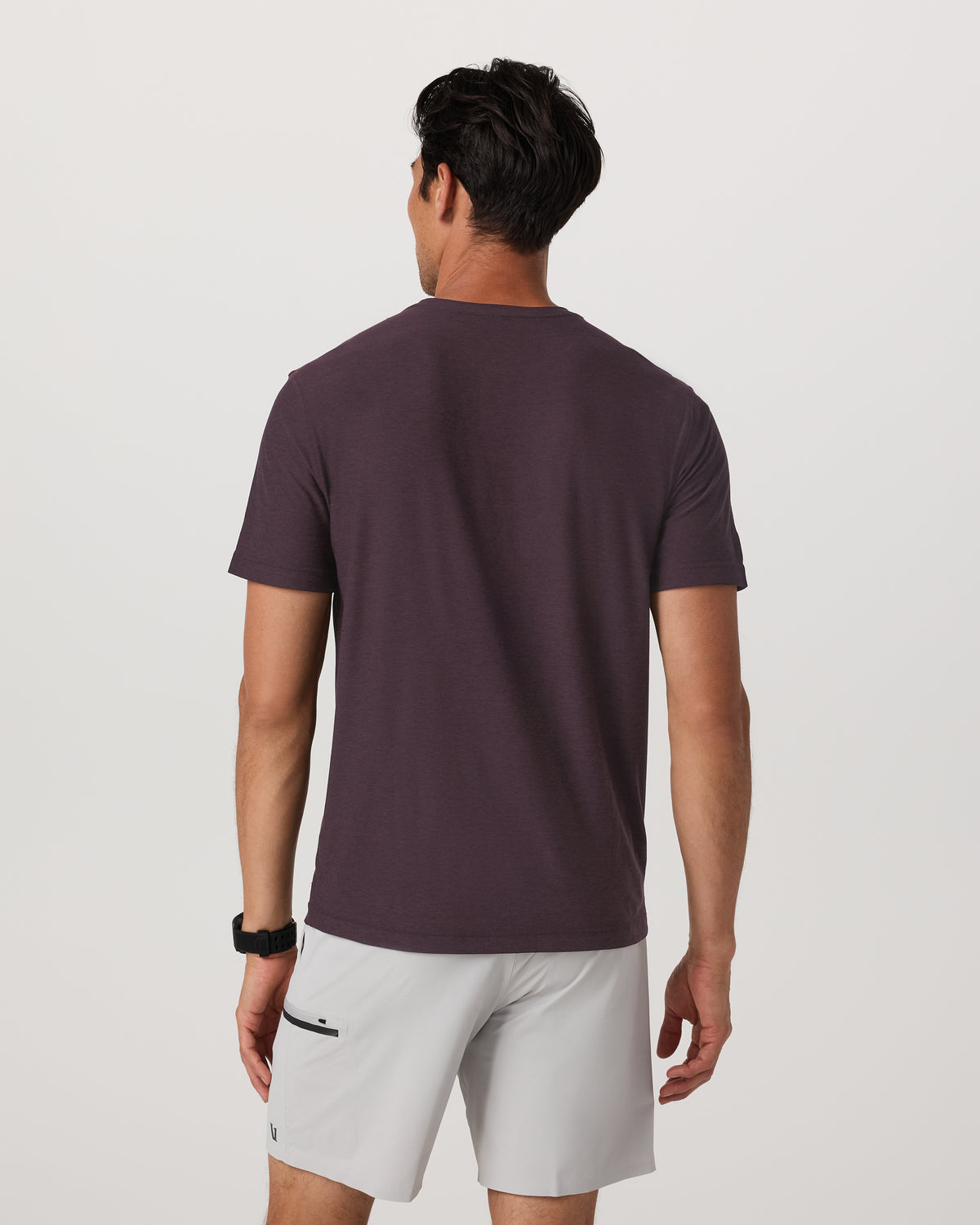 Strato Tech Tee Men's Raisin Heather Performance Shirt | Vuori Online