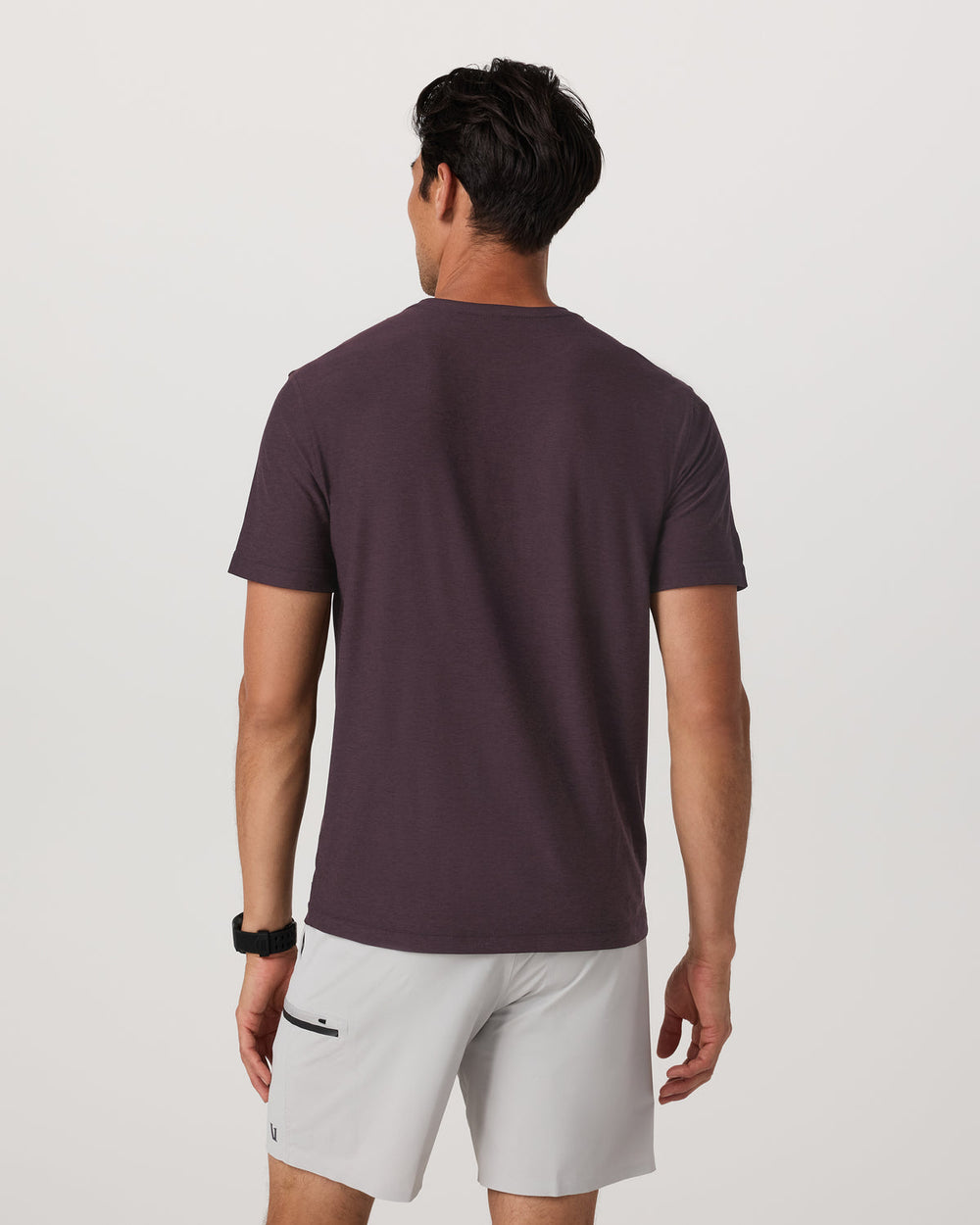 Strato Tech Tee Men's Raisin Heather Performance Shirt | Vuori Online