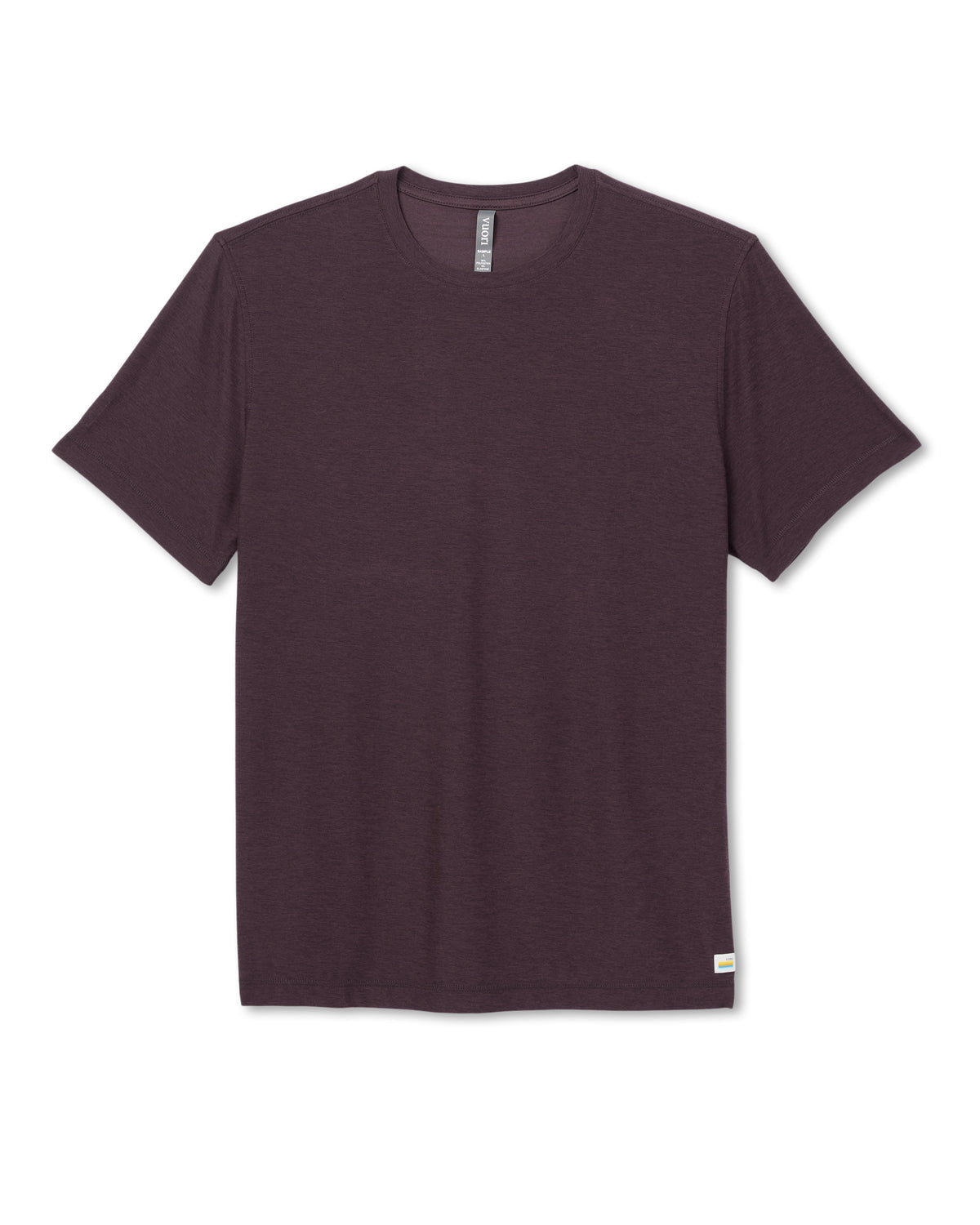 Strato Tech Tee Men's Raisin Heather Performance Shirt | Vuori Online