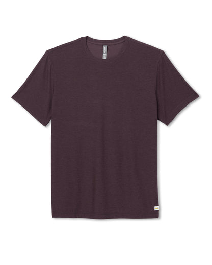 Strato Tech Tee Men's Raisin Heather Performance Shirt | Vuori Online