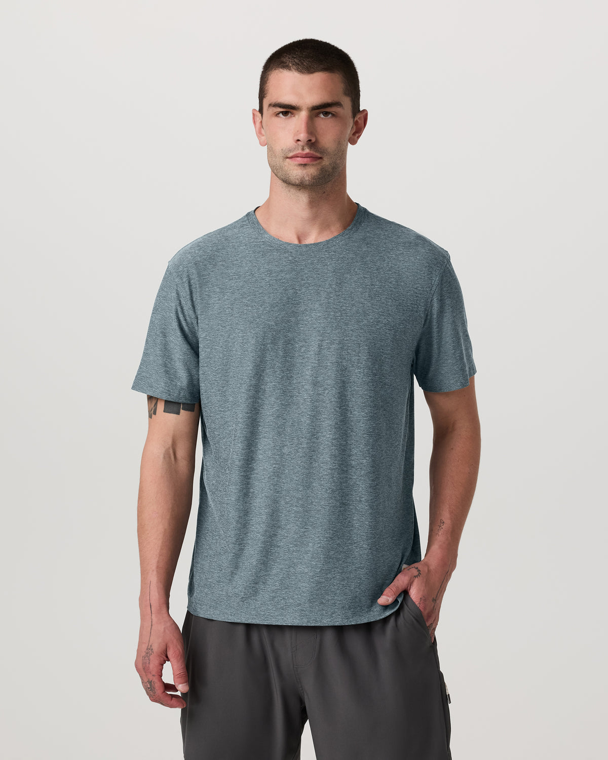 Short Sleeve Strato Tee - Relaxed Fit Kashmir Heather | Vuori US