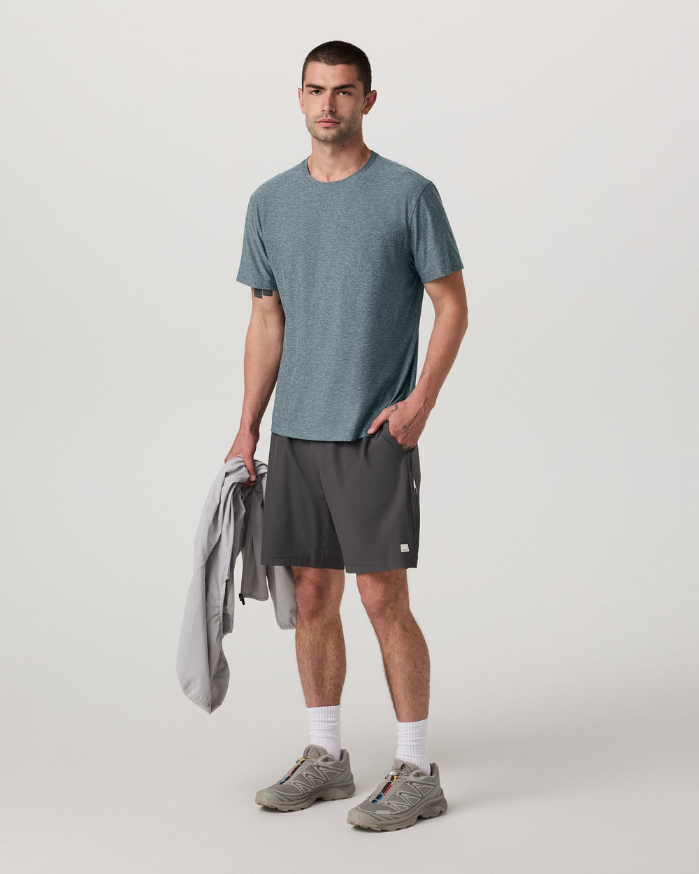 Short Sleeve Strato Tee - Relaxed Fit Kashmir Heather | Vuori US