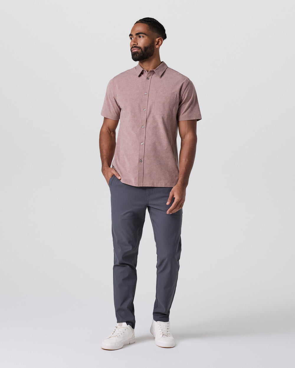Short Sleeve Bridge Button Down Zion Rose Water Lily | Vuori Discount