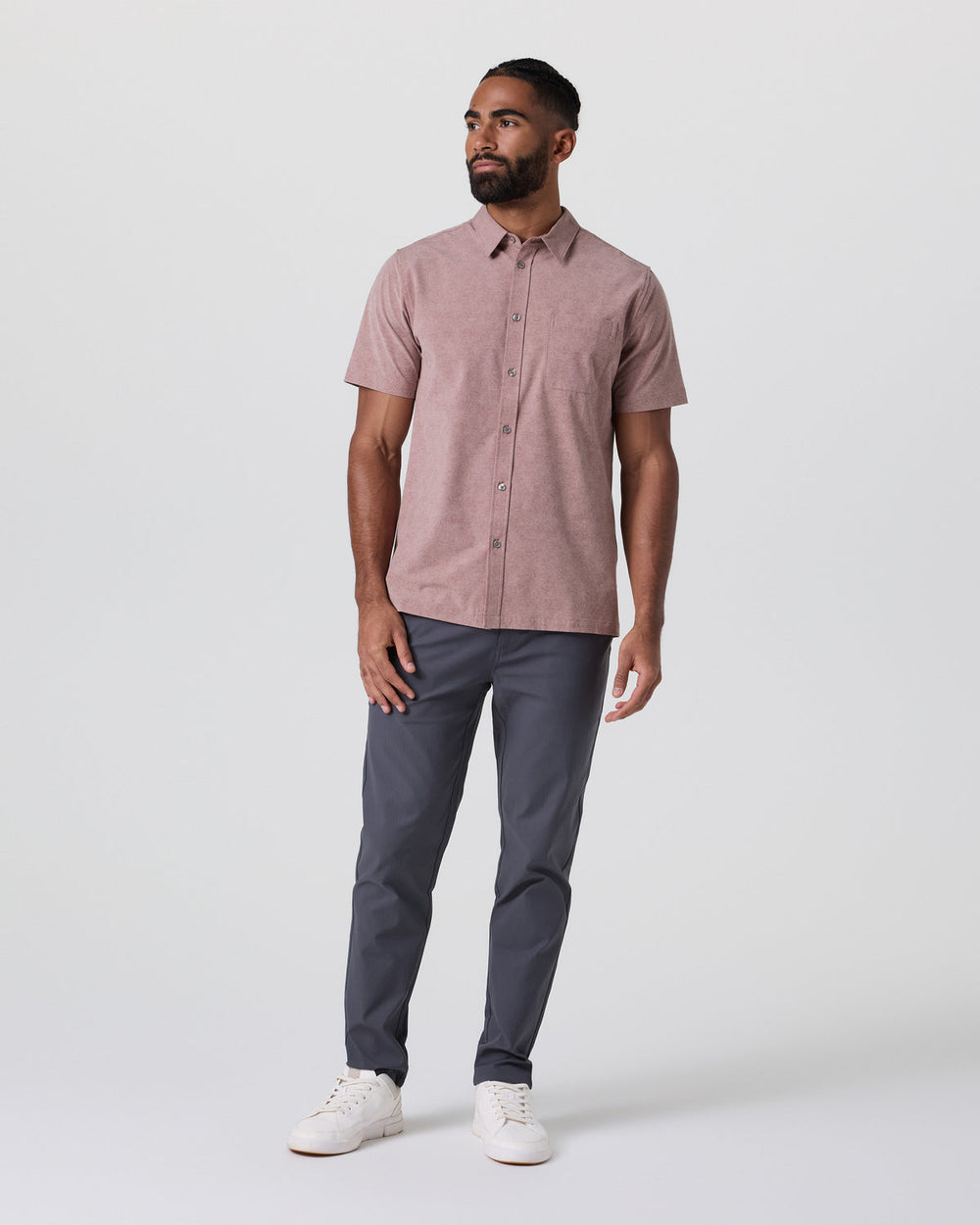 Short Sleeve Bridge Button Down Zion Rose Water Lily | Vuori Discount